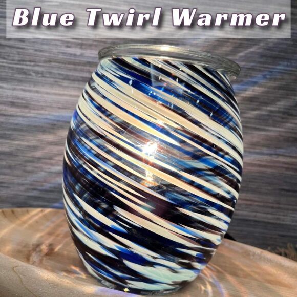 Scentsy Other - Large Scentsy Blue Twirl Wax Warmer - EUC